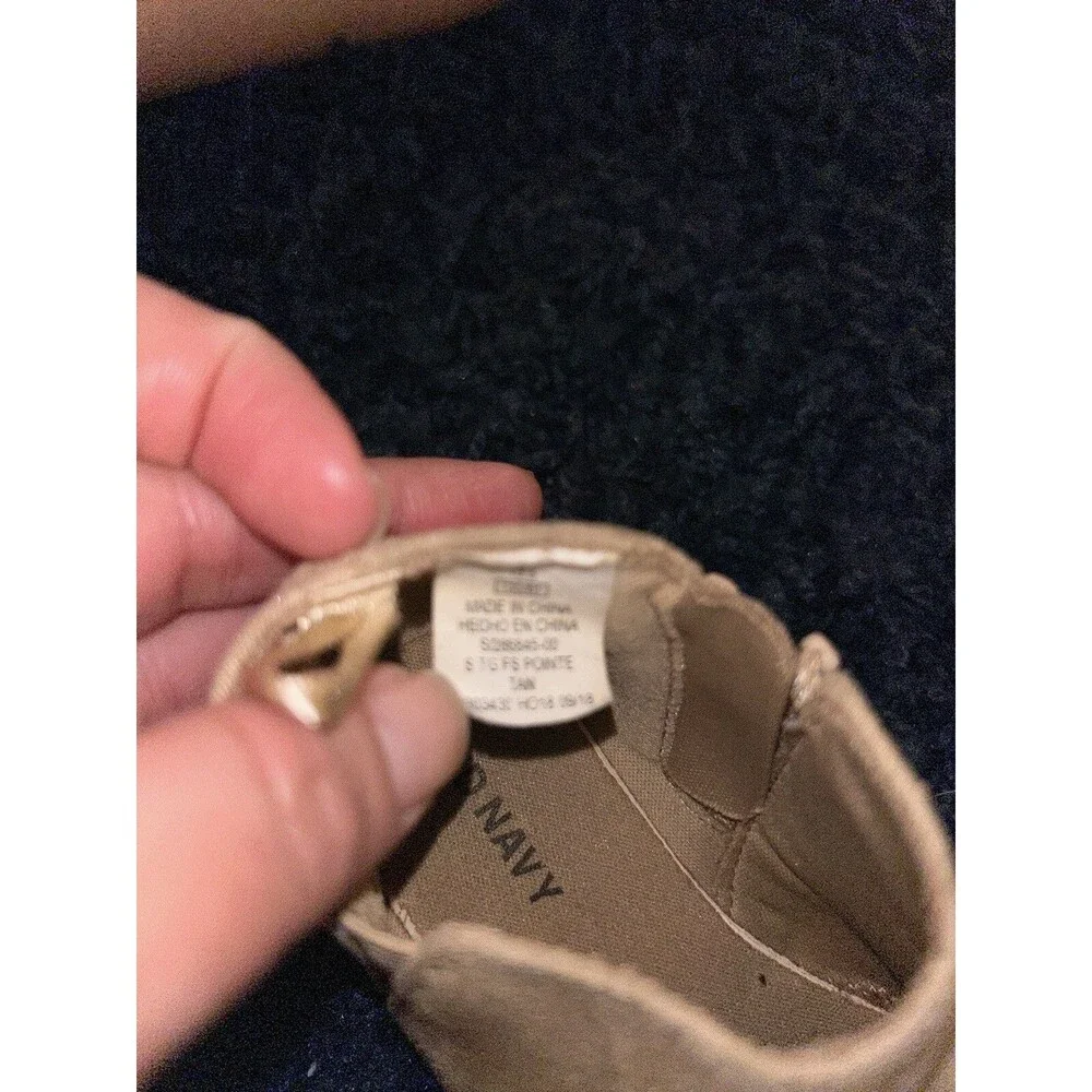 Toddler Girls Ankle Boots Beige Size 6 Old Navy Brand
